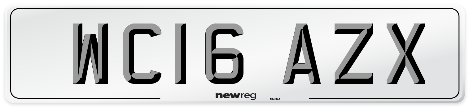 WC16 AZX Number Plate from New Reg